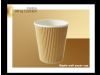 disposable ripple wall pe coated cup hot drink paper cup for cof